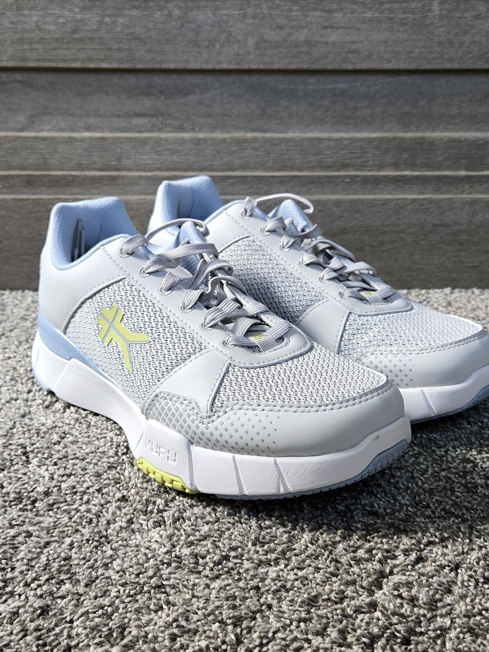 KURU QUANTUM 2 Light Grey and Lime Athletic Sneakers NEW size 9.5 - Picture 6 of 11